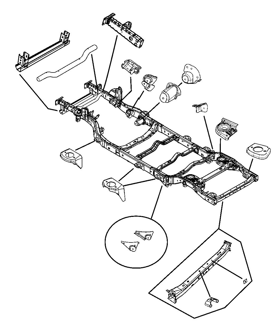 Diagram Frame, Complete. for your 2013 Jeep Wrangler  Unlimited Rubicon 