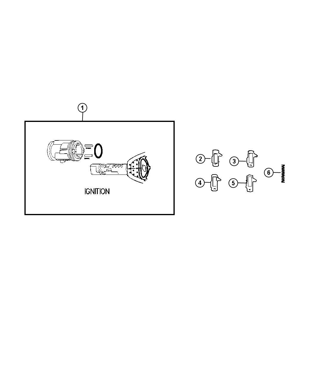 Diagram Ignition Lock Cylinder. for your Jeep Wrangler  