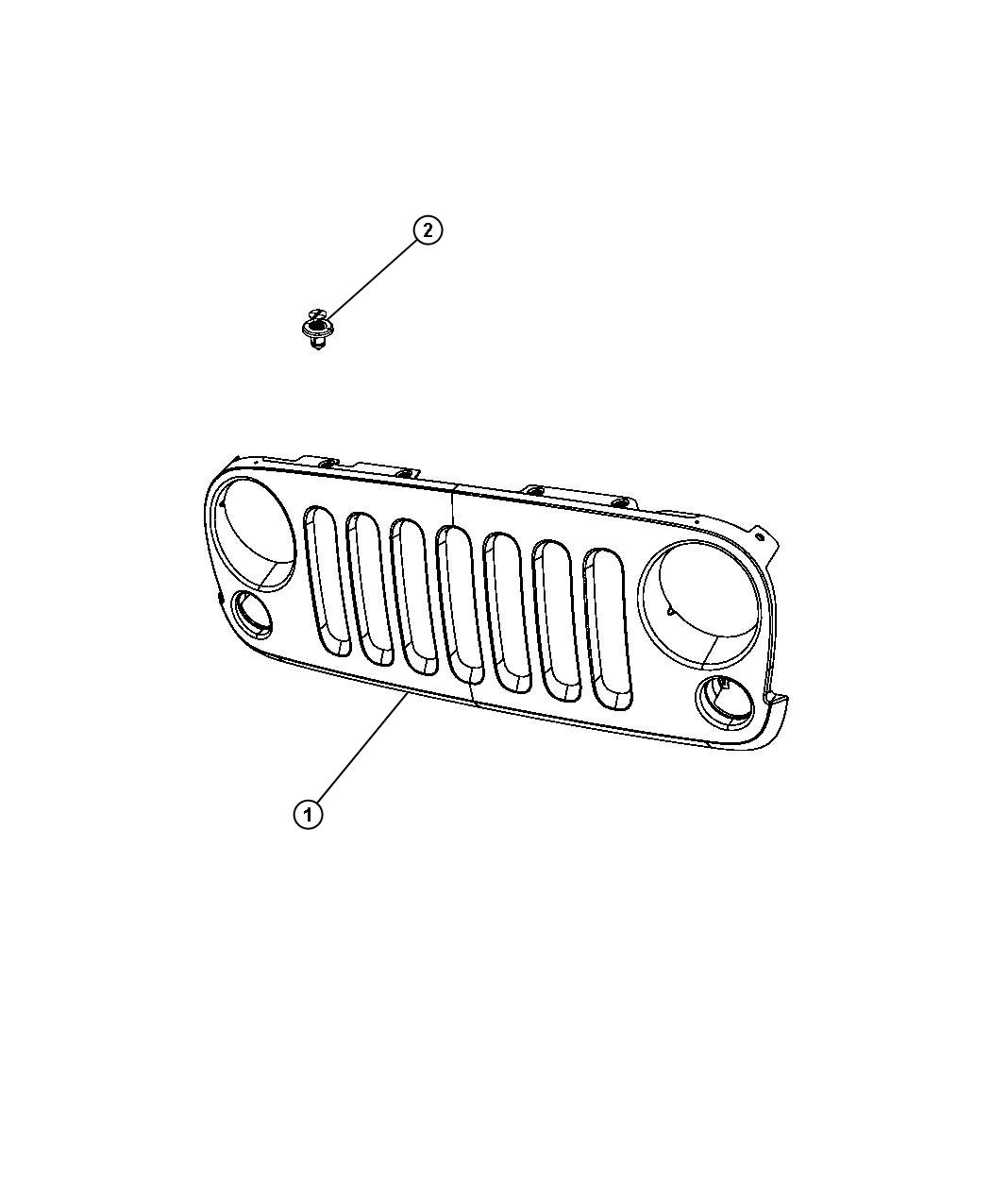 Diagram Grilles. for your Jeep Wrangler  