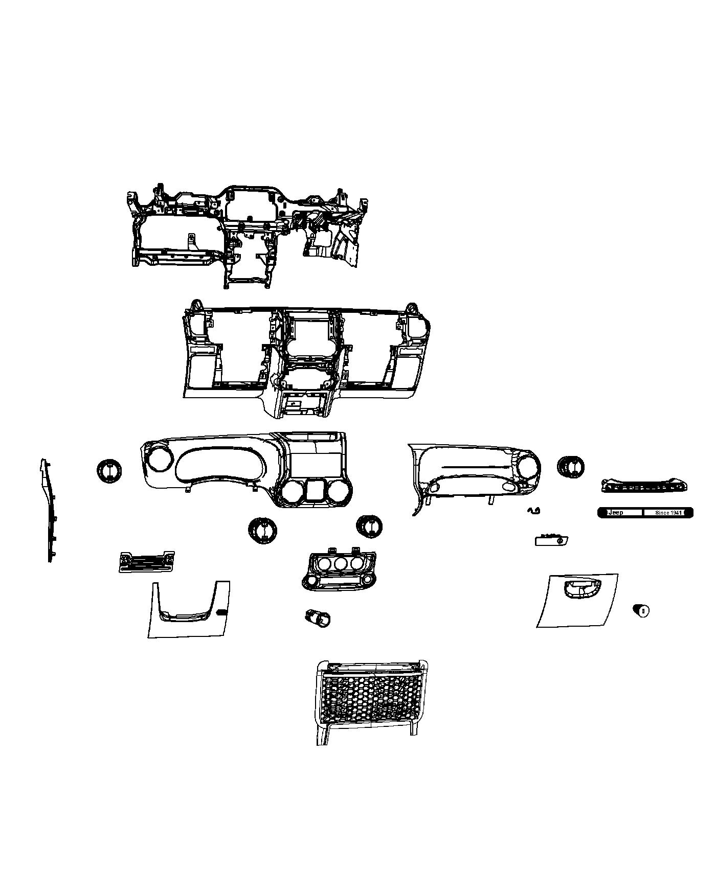 Diagram Instrument Panel. for your 2008 Jeep Wrangler   