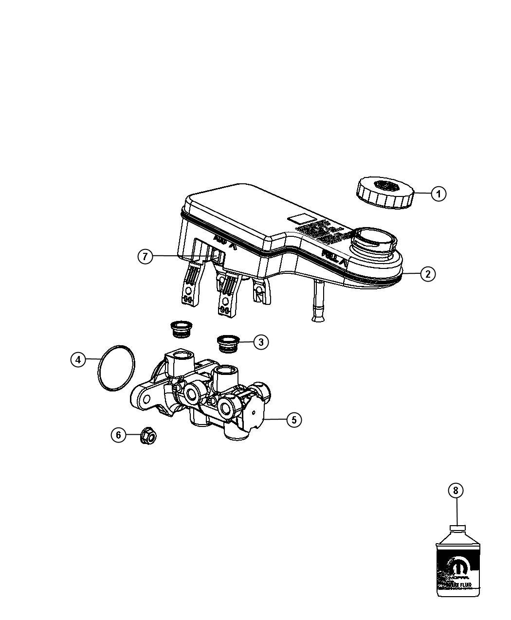 Diagram Master Cylinder. for your 1997 Jeep Grand Cherokee   