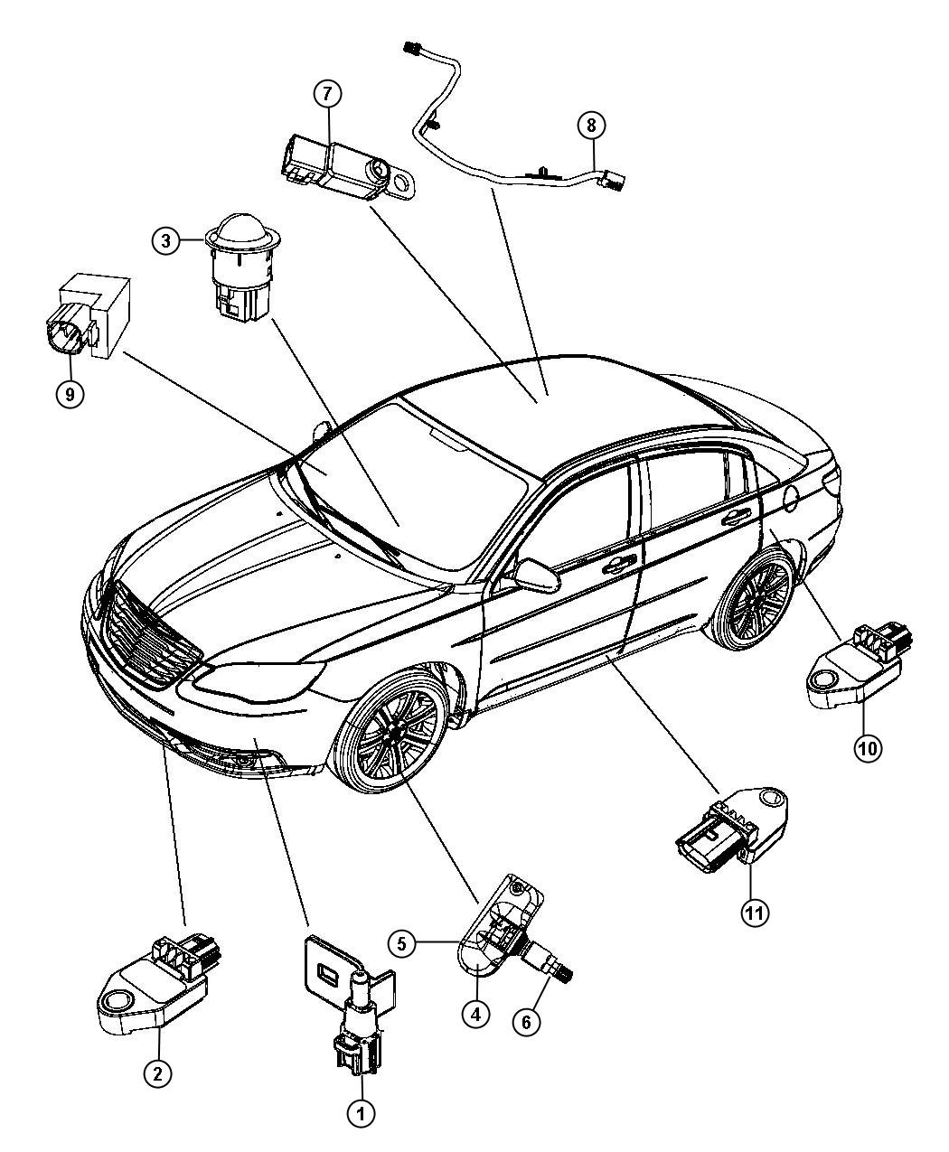 Diagram Sensors Body. for your Chrysler 300 M 