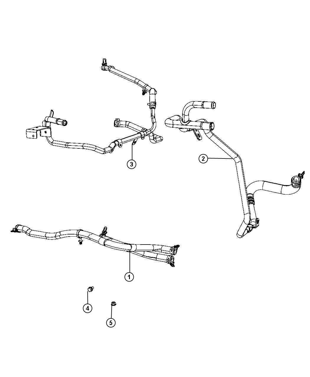 Diagram Heater Plumbing 3.6L [3.6L V6 24V VVT Engine]. for your 1999 Chrysler Sebring   