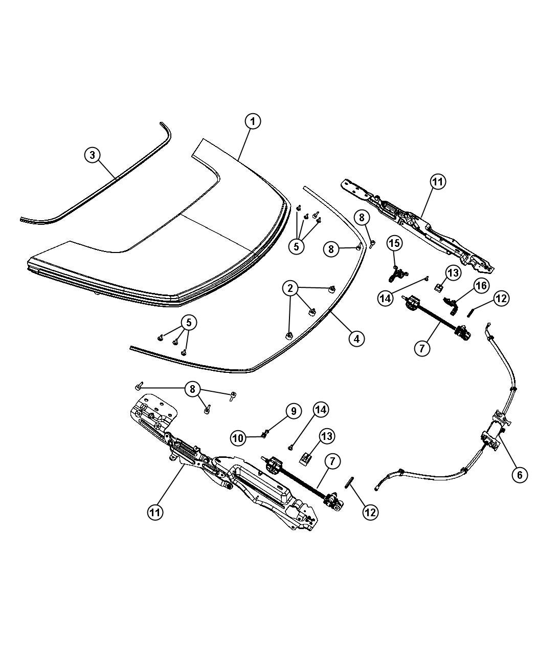 Diagram Tonneau Cover. for your Chrysler