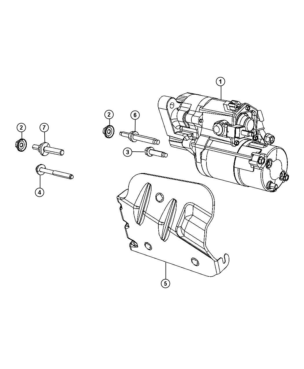 Diagram Starter and Related Parts. for your 2003 Chrysler 300  M 