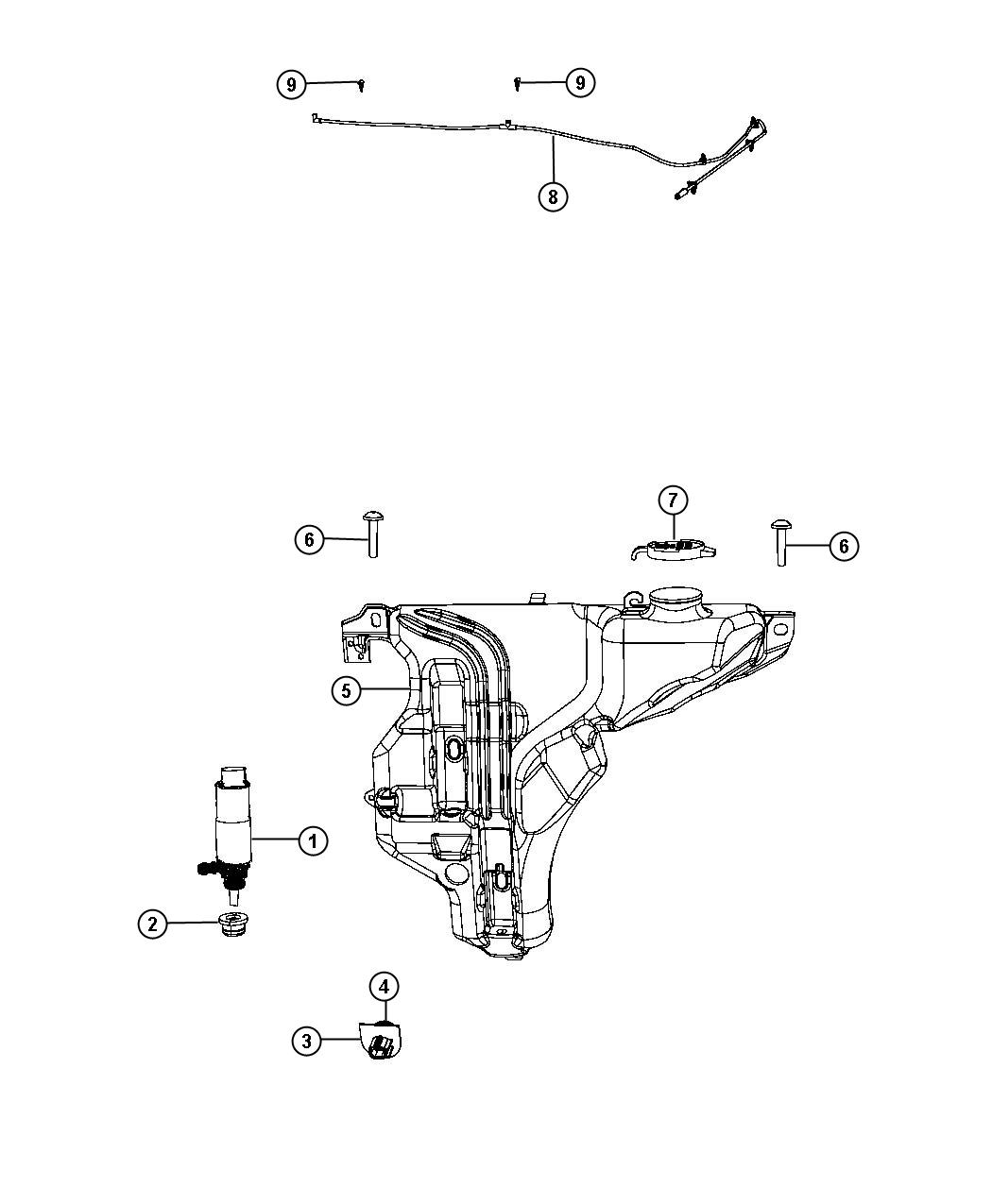 Diagram Front Washer System. for your Chrysler 300  M