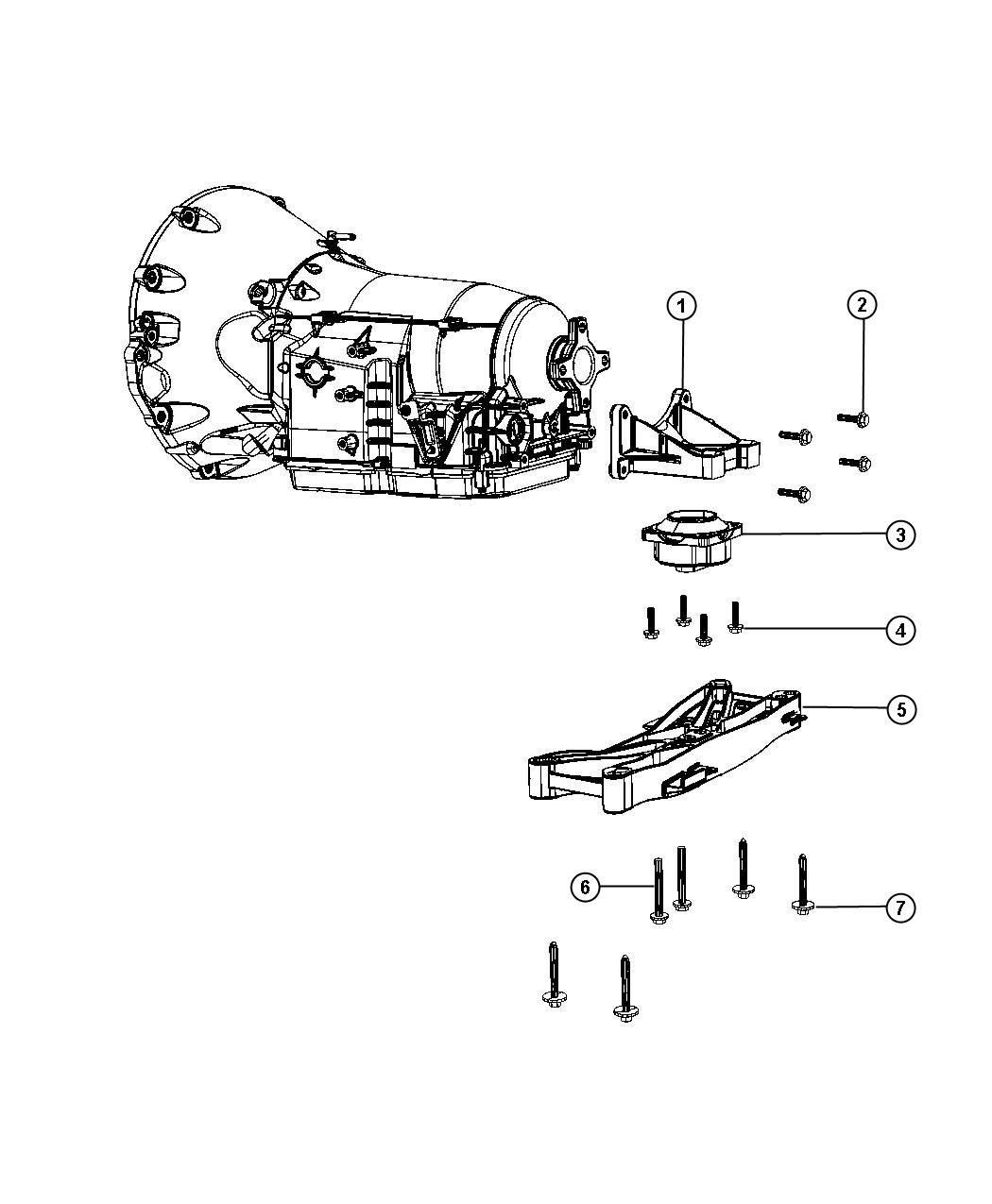 Diagram Transmission Mount. for your 1999 Chrysler 300  M 