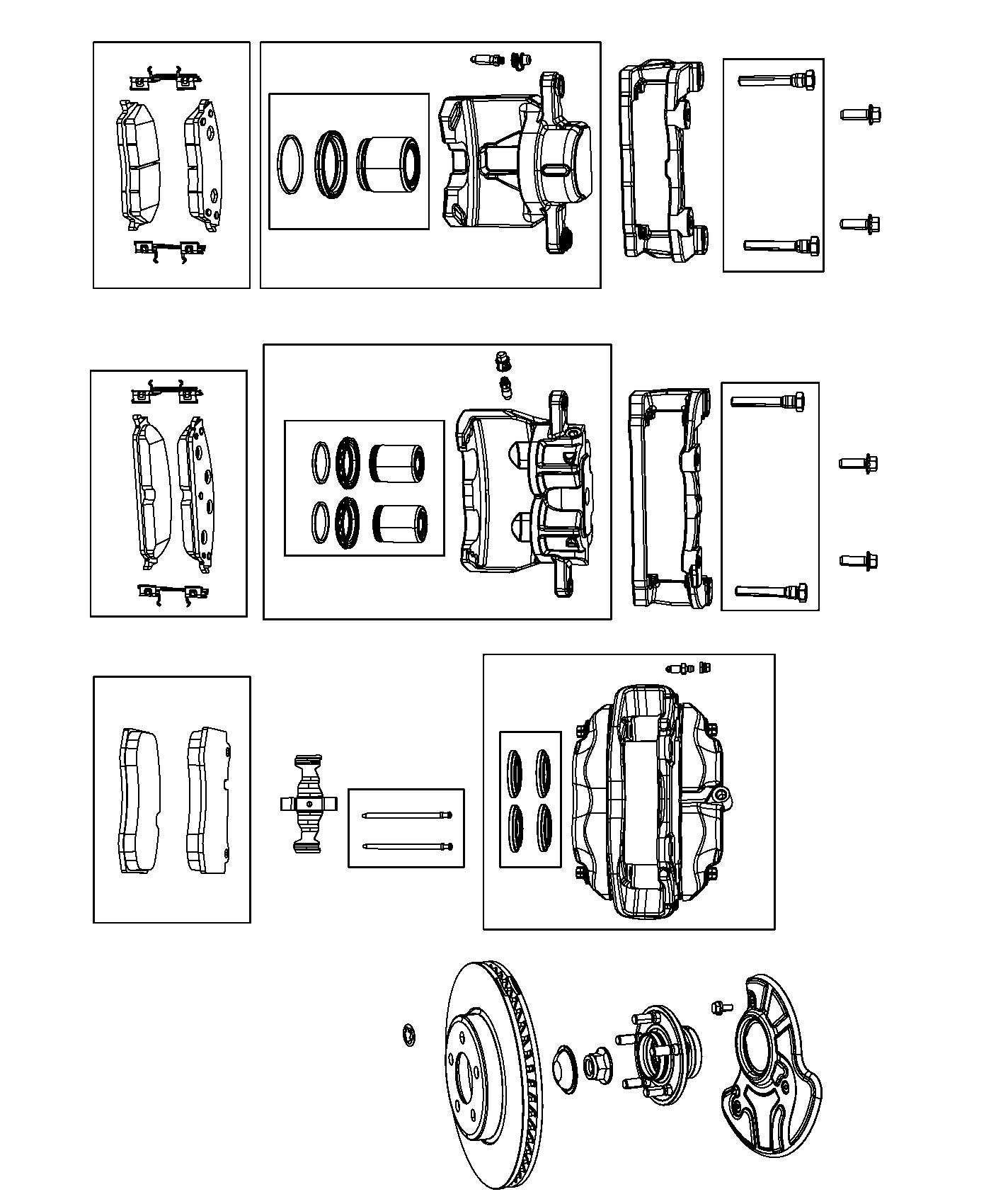 Diagram Brakes, Front [Anti-Lock 4-Wheel Disc Brakes]. for your Dodge