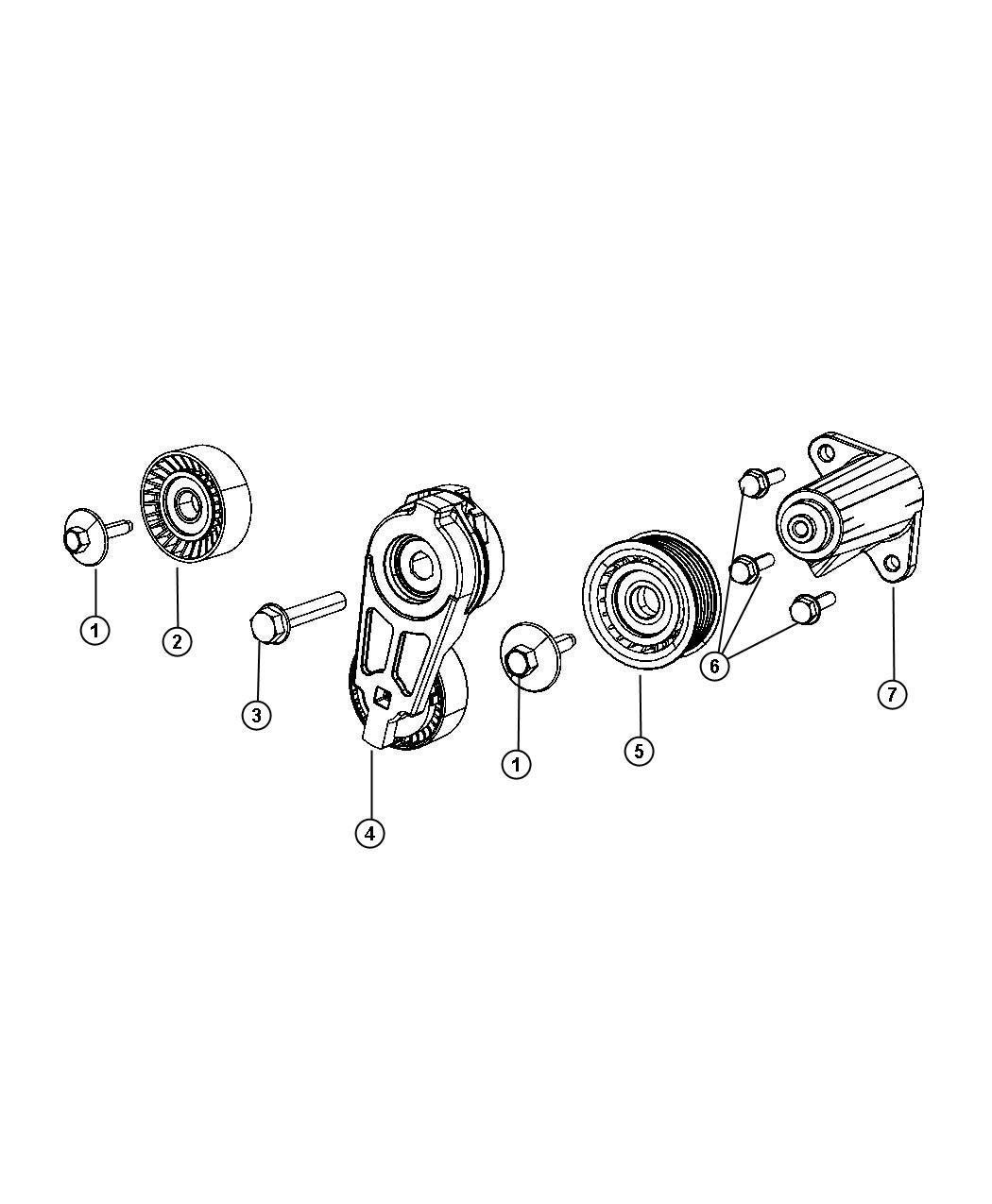 Diagram Pulleys and Related Parts. for your Dodge Charger  