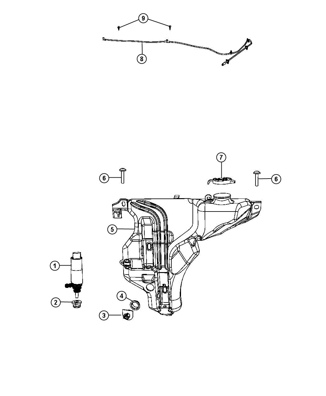 Diagram Washer System Front. for your Chrysler 300  M