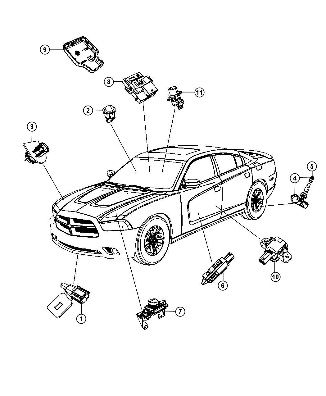 Diagram Sensors Body. for your 2015 Dodge Charger   