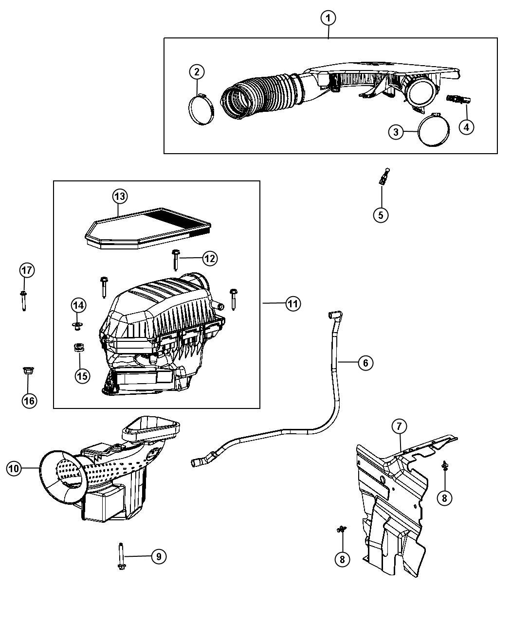 Diagram Air Cleaner. for your 2012 Ram 1500   