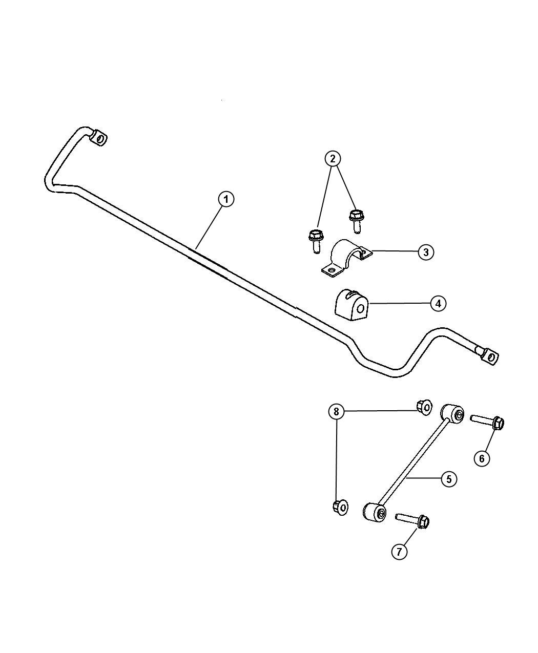 Diagram Stabilizer Bar,Rear. for your 2013 Dodge Charger   