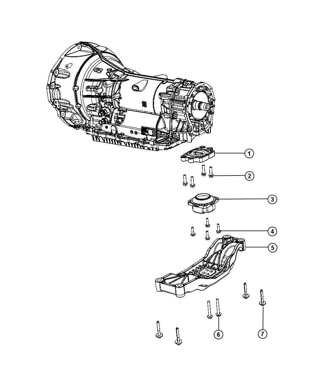 Diagram Transmission Support AWD. for your Chrysler 300  M