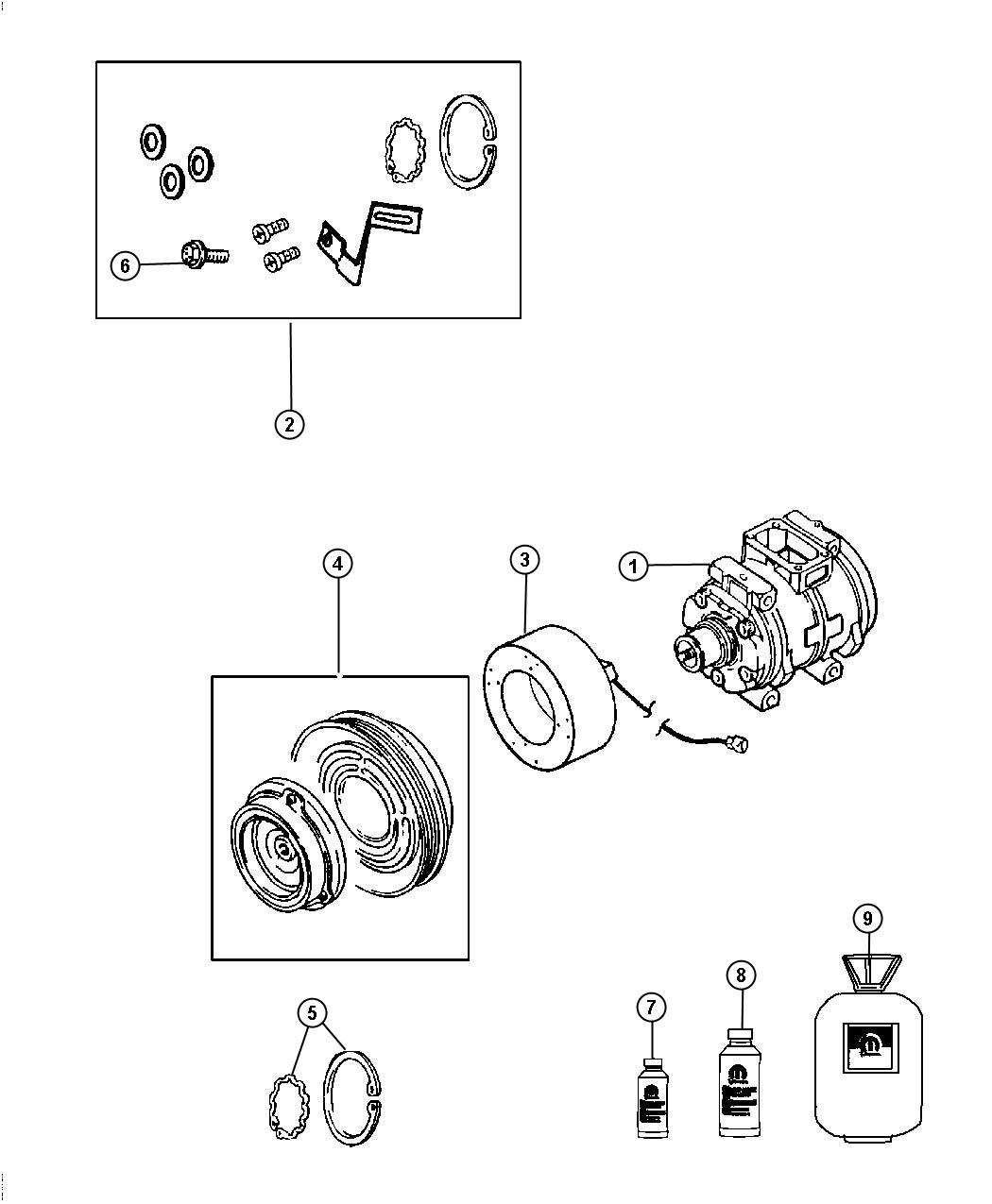 Diagram A/C Compressor. for your Chrysler 300  M