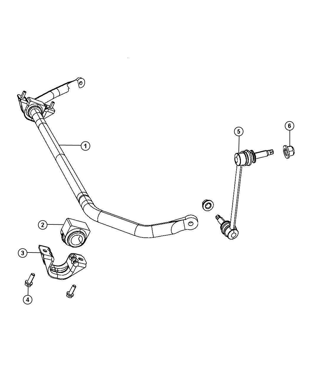 Diagram Stabilizer Bar, Front, AWD. for your 2013 Dodge Charger  SRT8 SUPERBEE 