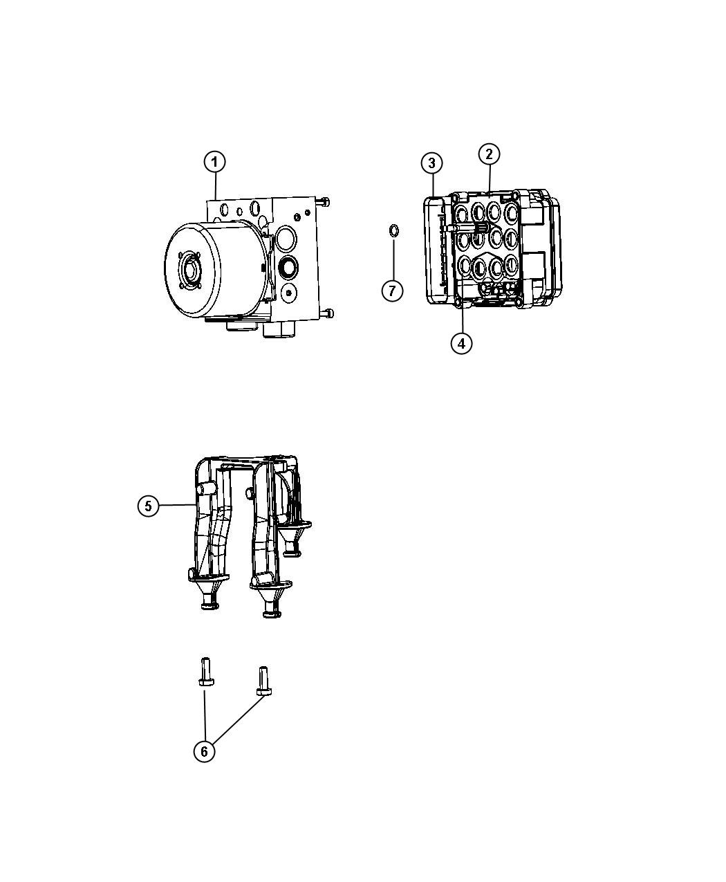 Diagram ABS Hydraulic Unit and Module. for your Chrysler 300  