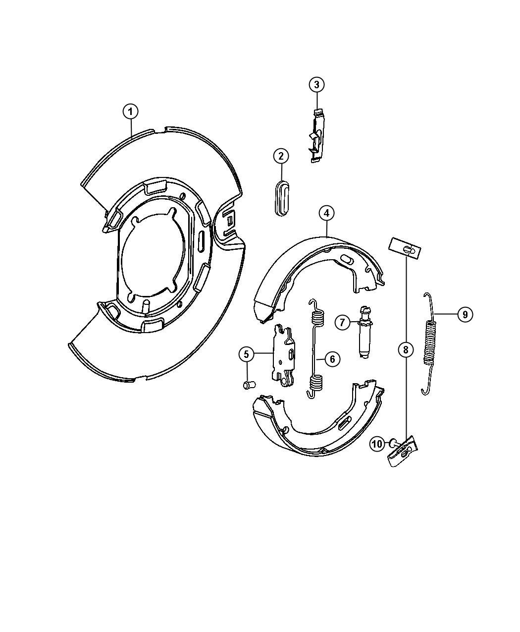 Diagram Park Brake Assembly,Rear Disc. for your Chrysler