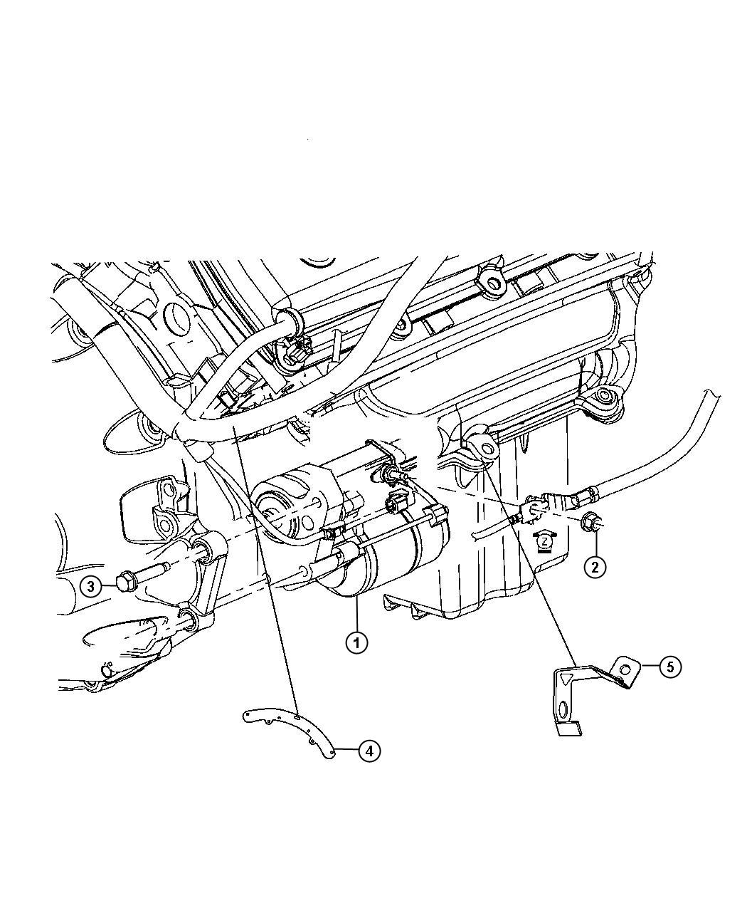 Diagram Starter and Related Parts. for your 2015 Dodge Charger  SRT SUPERBEE 