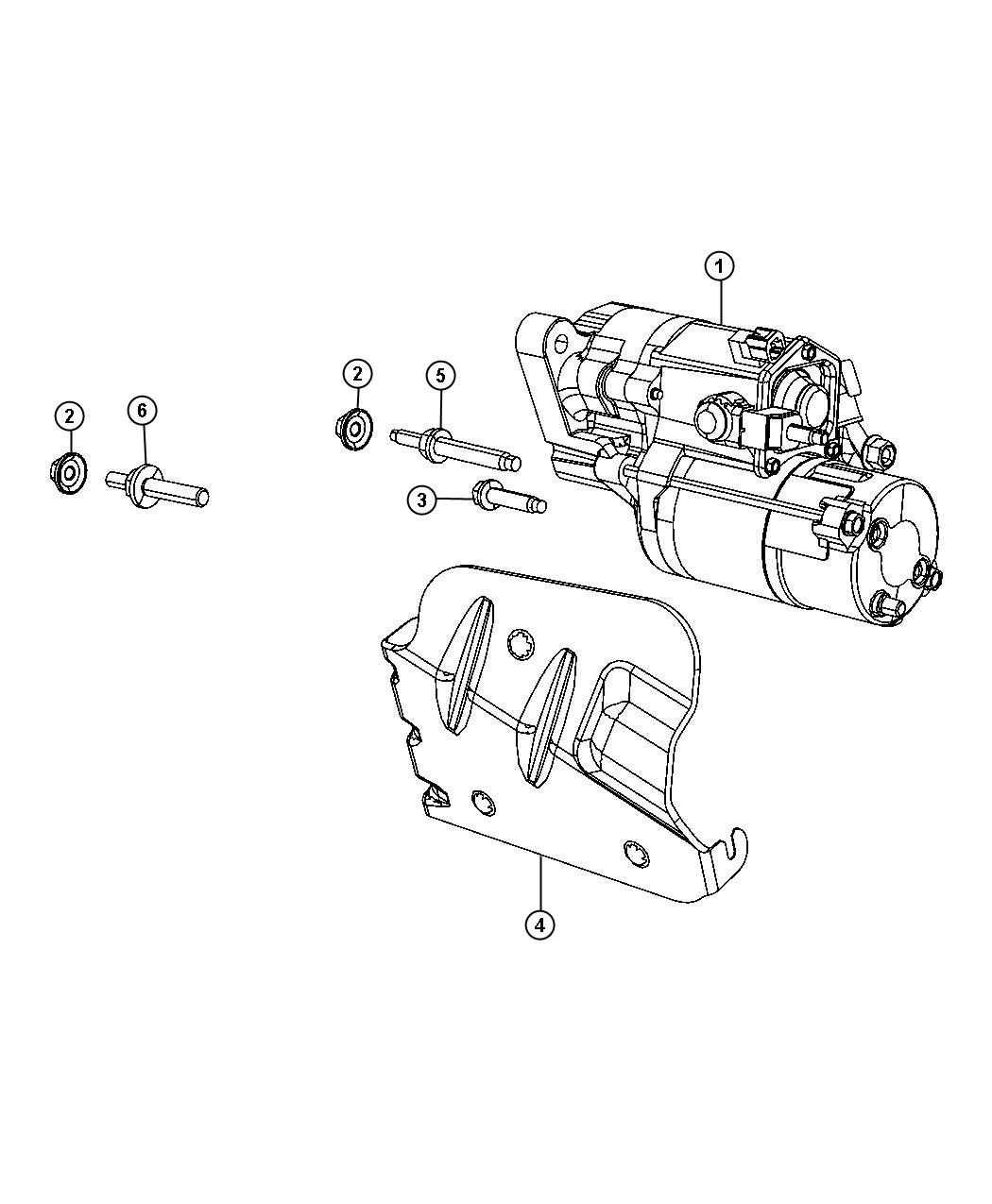 Starter and Related Parts. Diagram