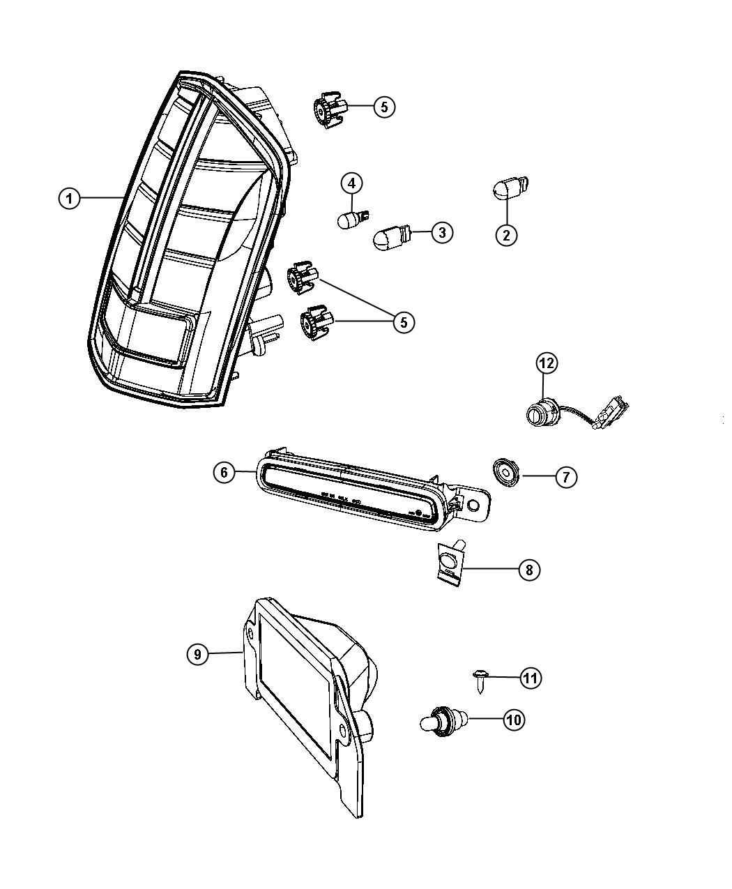 Diagram Lamps Rear. for your Chrysler