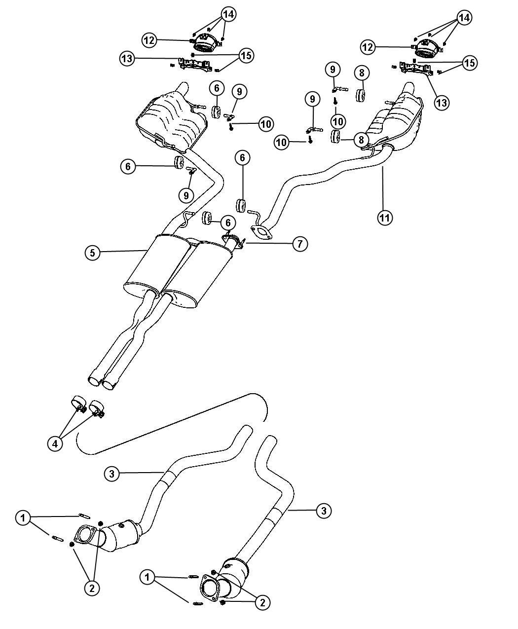 Diagram Exhaust System. for your 2021 Dodge Charger   