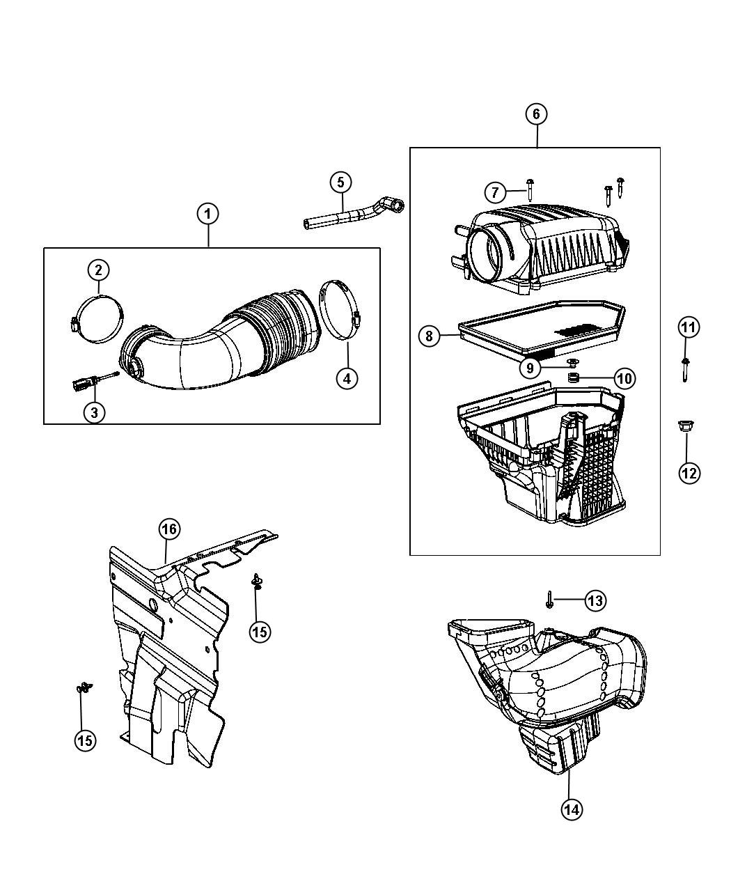 Diagram Air Cleaner. for your Chrysler