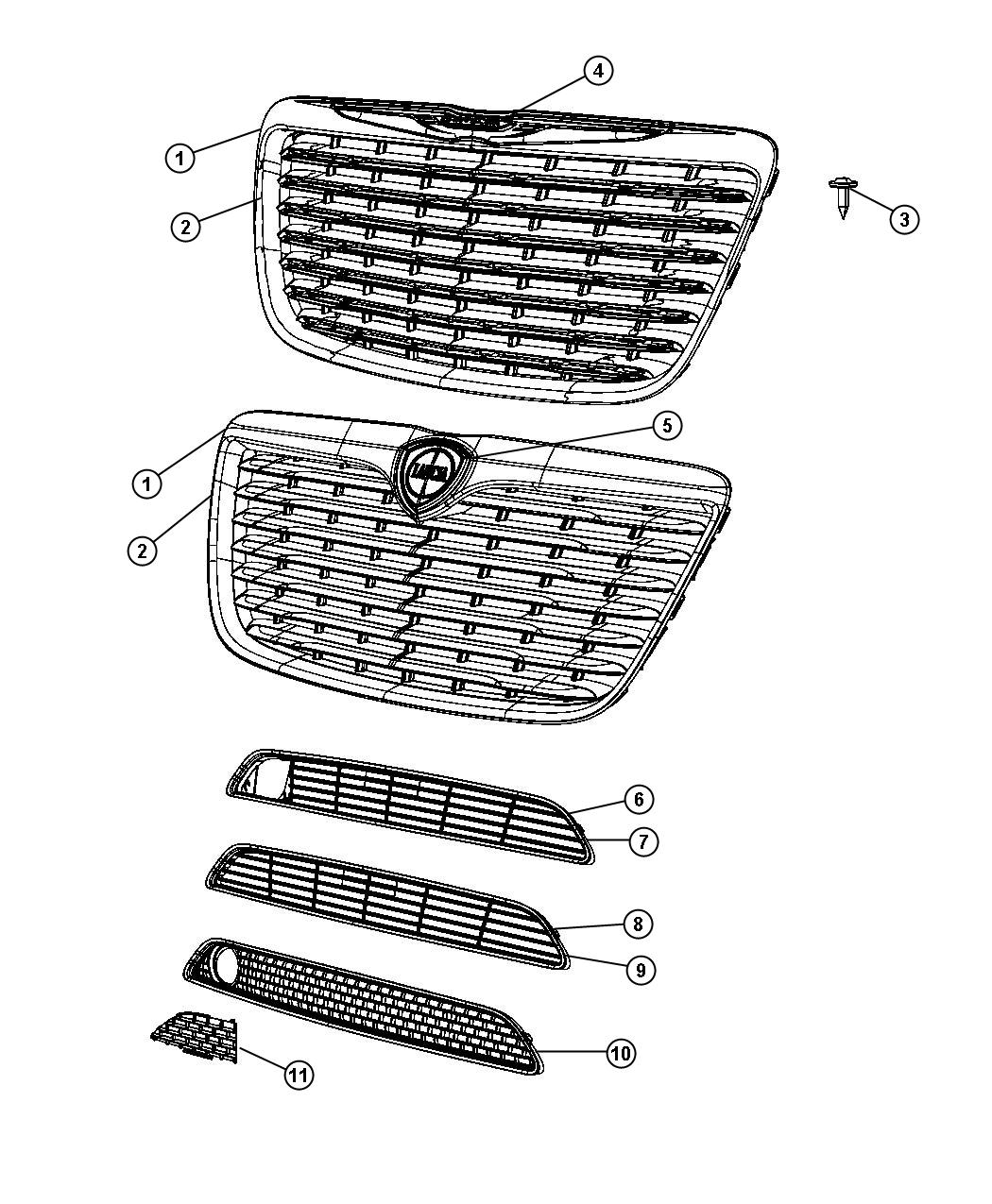 Grilles and Related Items. Diagram