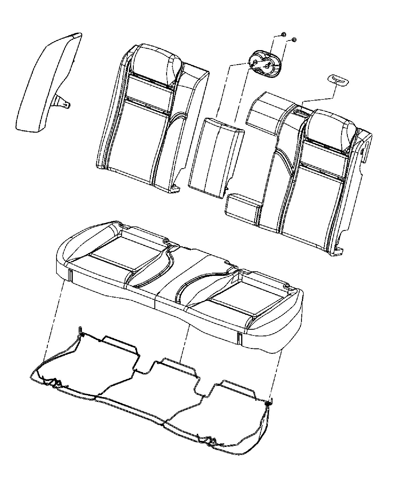 Diagram Rear Seat - Split - Trim Code [AL]. for your Chrysler