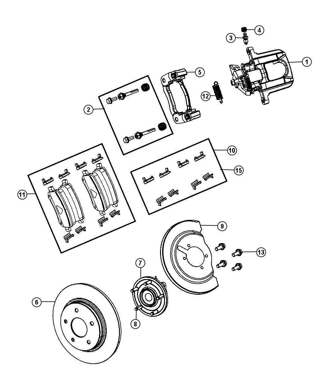 Brakes, Rear, Disc. Diagram