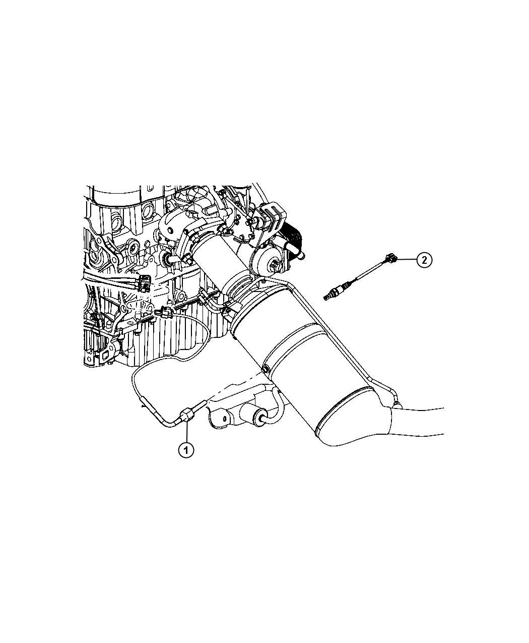 Diagram Sensors Exhaust and Oxygen Diesel. for your 2024 Jeep Compass  High Altitude 