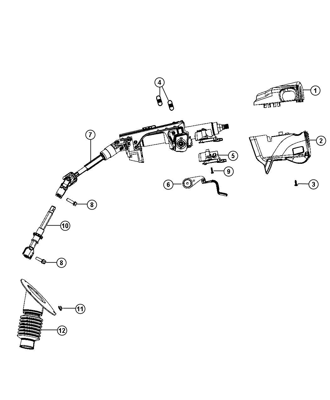 Diagram Steering Column Assembly. for your Ram Base  