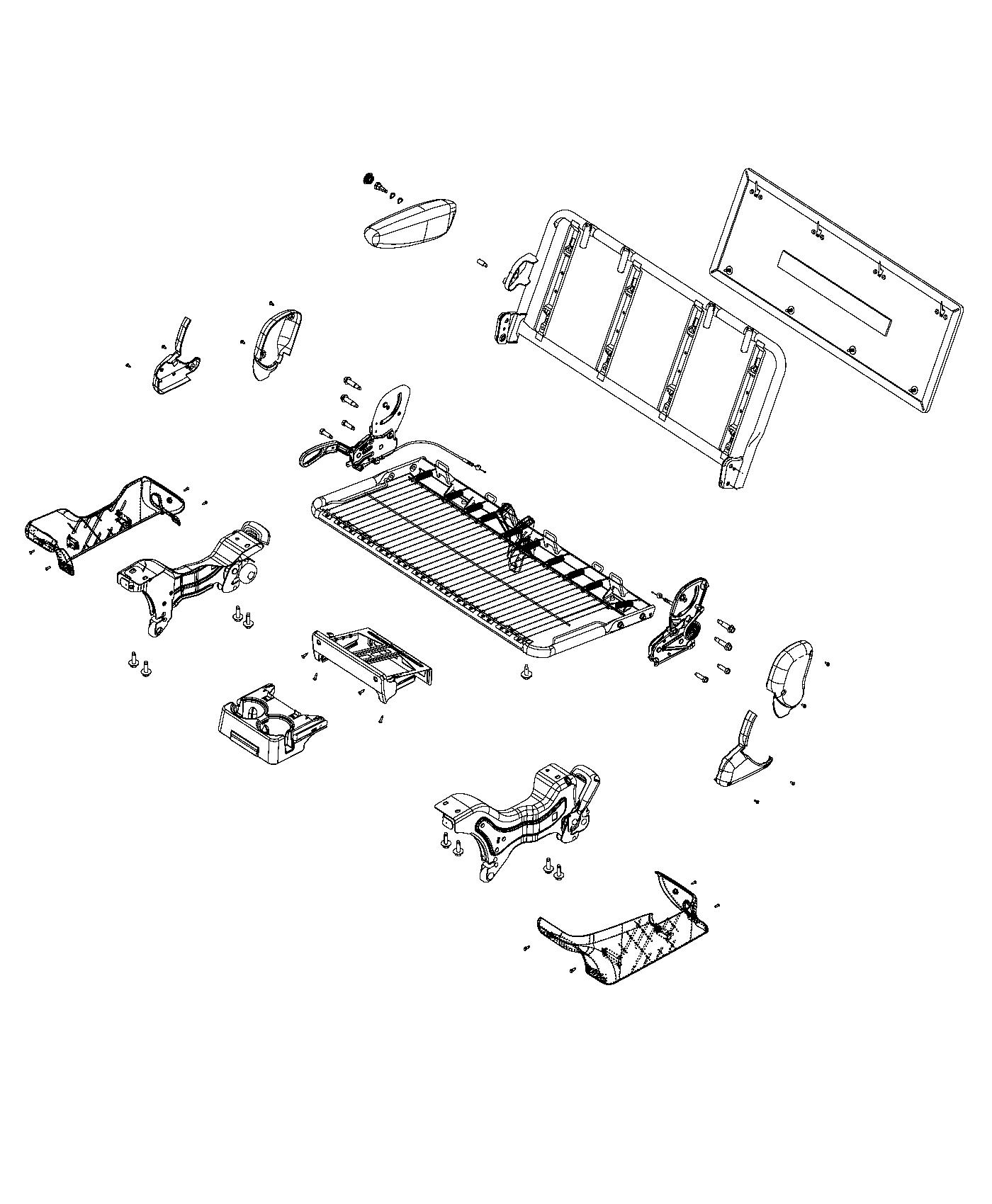 Diagram Second Row - Bench. for your 2000 Chrysler 300 M  