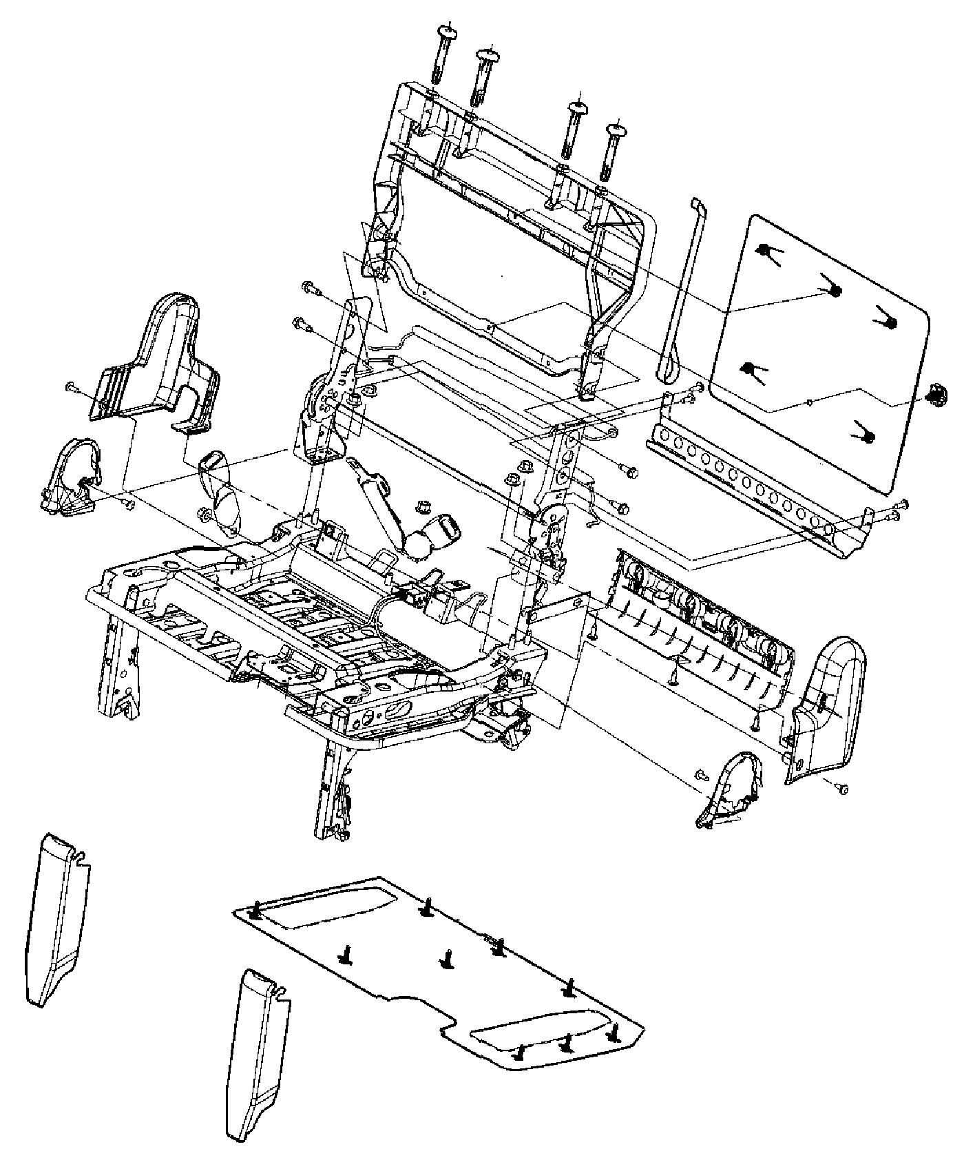 Diagram Third Row - 60/40 Stow and Go - 60% Side. for your Chrysler