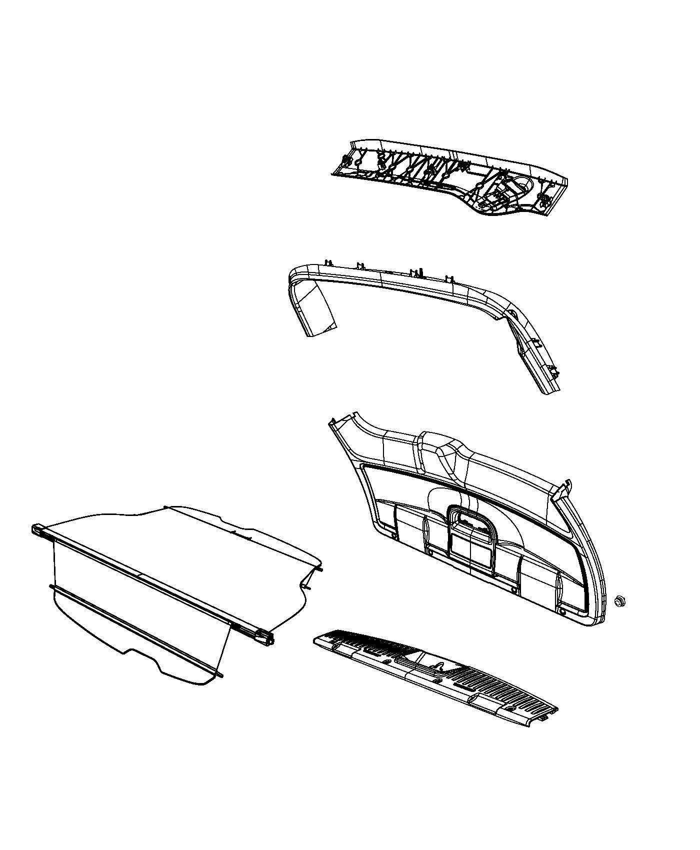 Diagram Liftgate Panels and Scuff Plate. for your Ram Cargo Van  