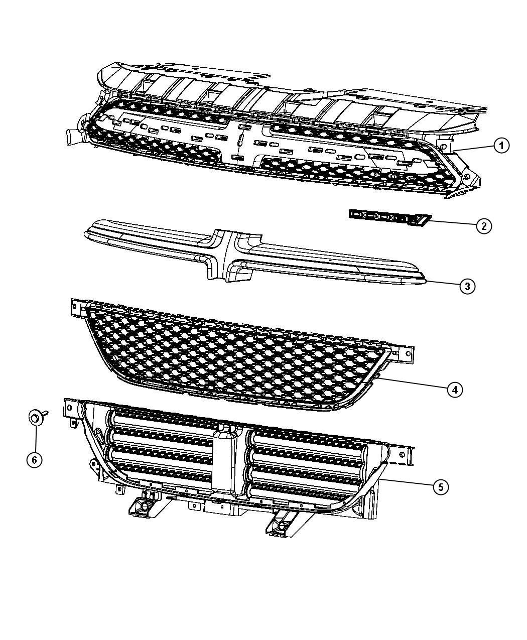 Diagram Grilles. for your Dodge Dart  