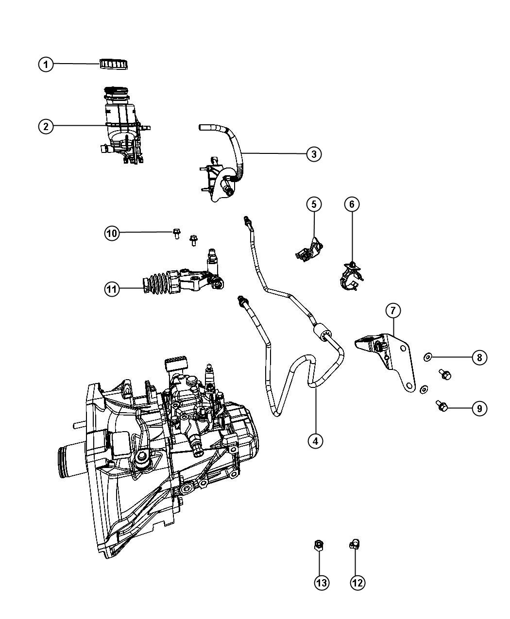 Diagram Controls,Hydraulic Clutch. for your Fiat 500  