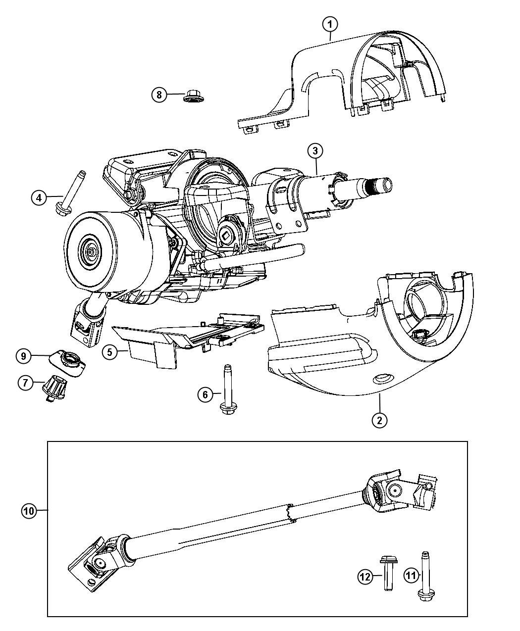 Diagram Steering Column. for your Fiat 500X  