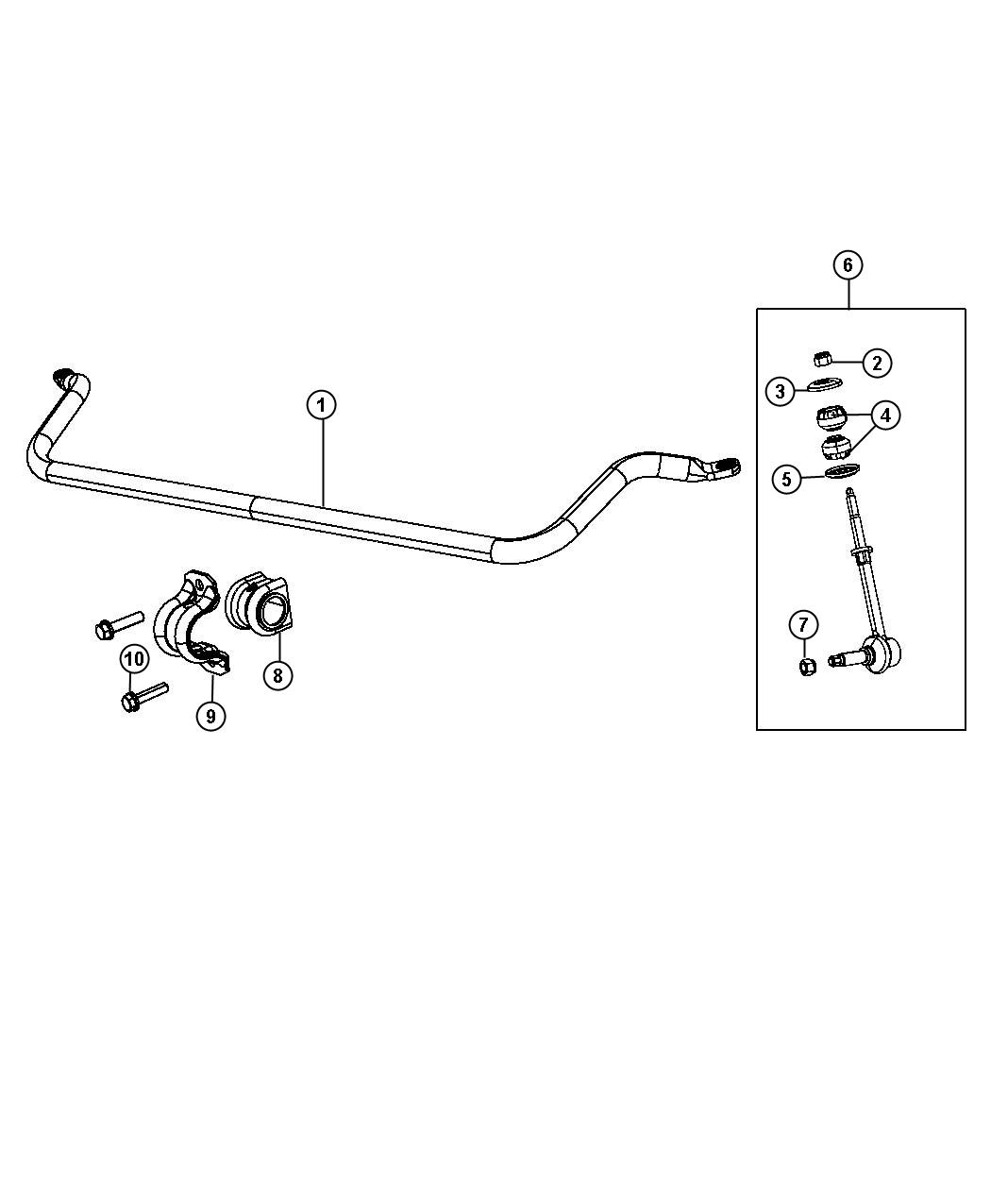 Stabilizer Bar, Front, DJ 7. Diagram