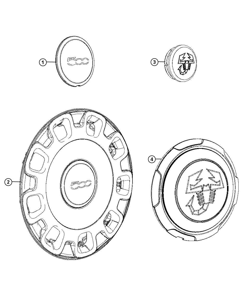 Diagram Wheel Covers And Center Caps. for your Jeep