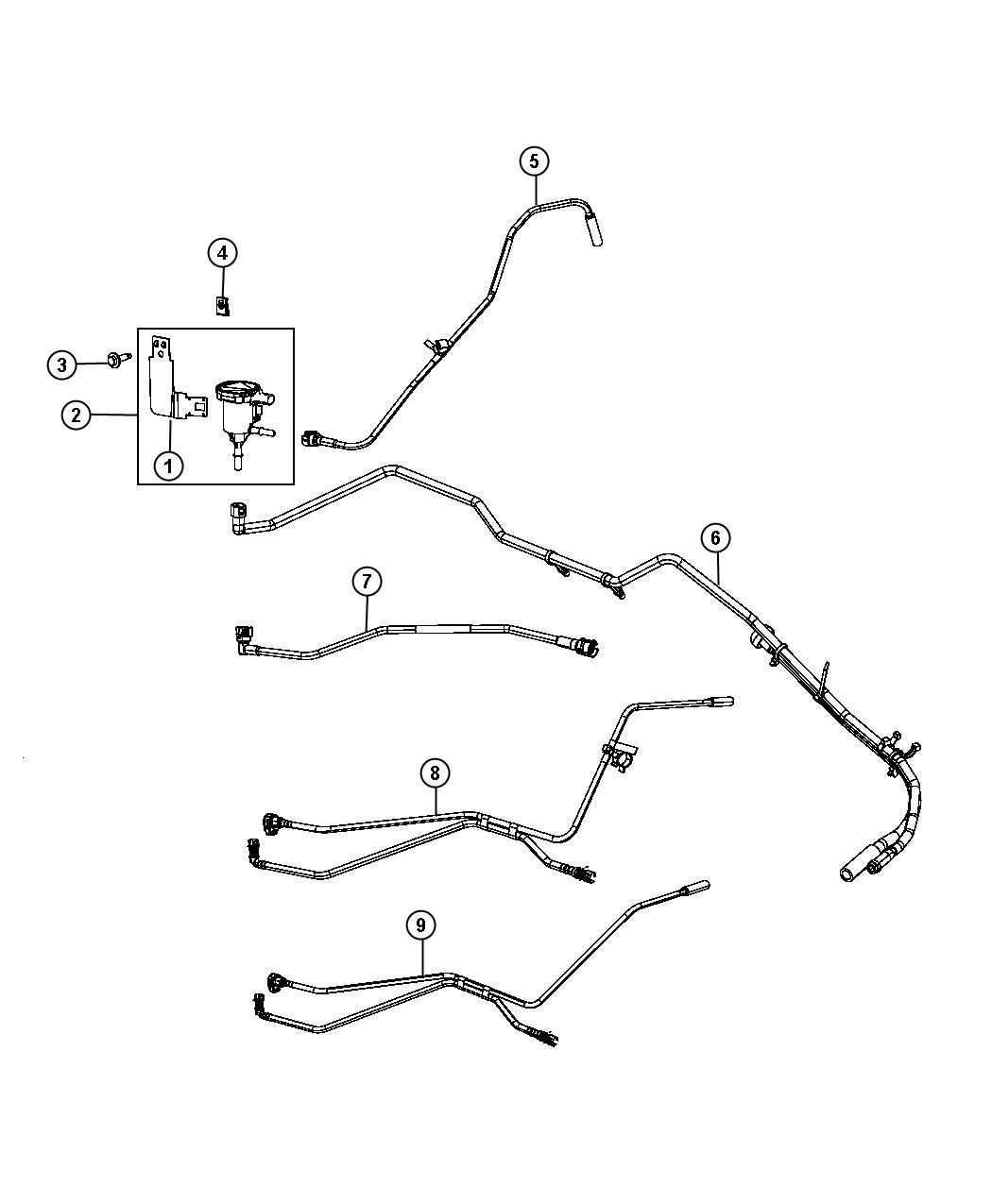 Diagram Emission Control Vacuum Harness. for your 2020 Dodge Grand Caravan   