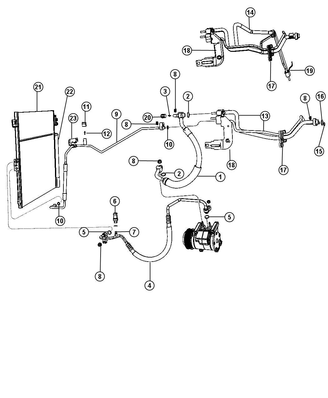 Diagram A/C Plumbing. for your Ram 1500  