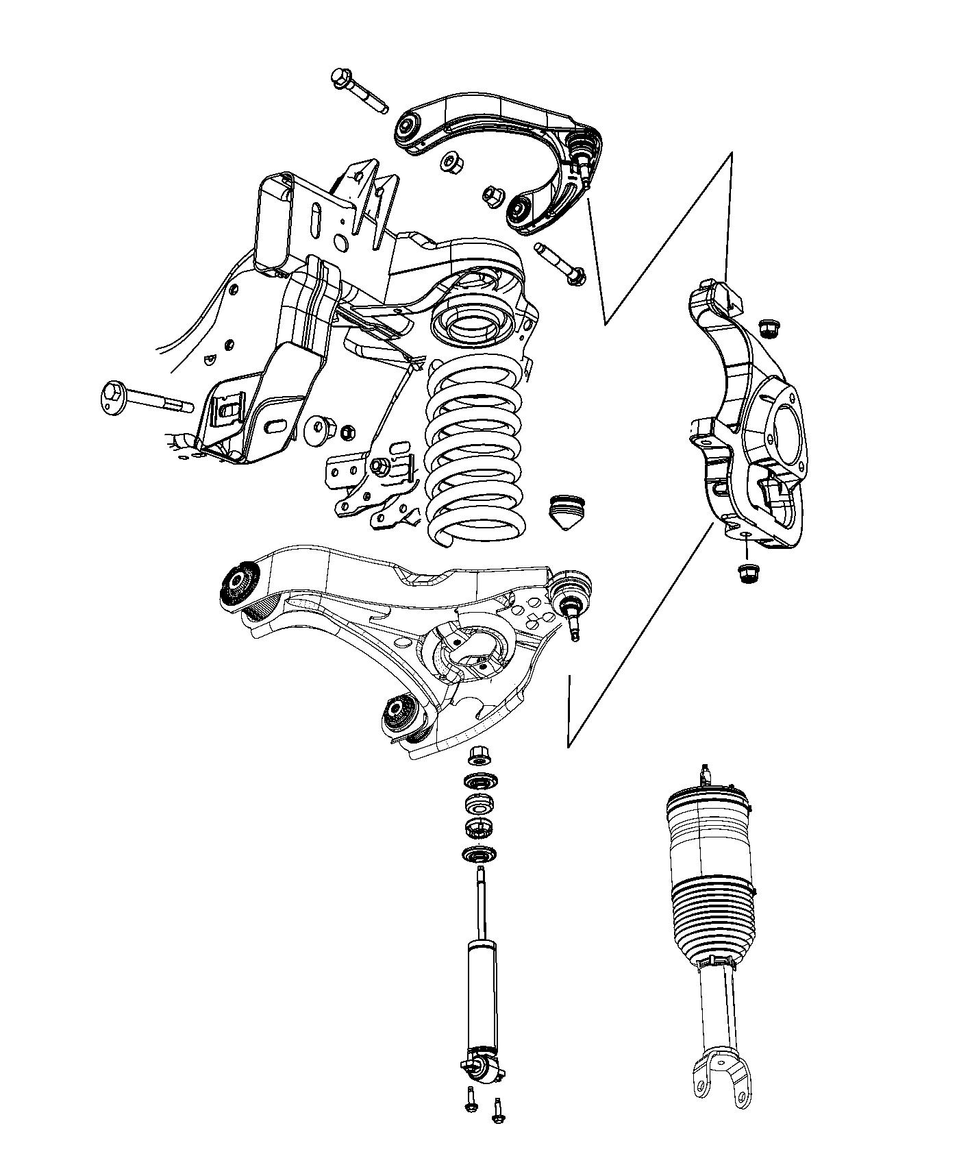 Diagram Suspension, Front, DS 1. for your Ram 1500  