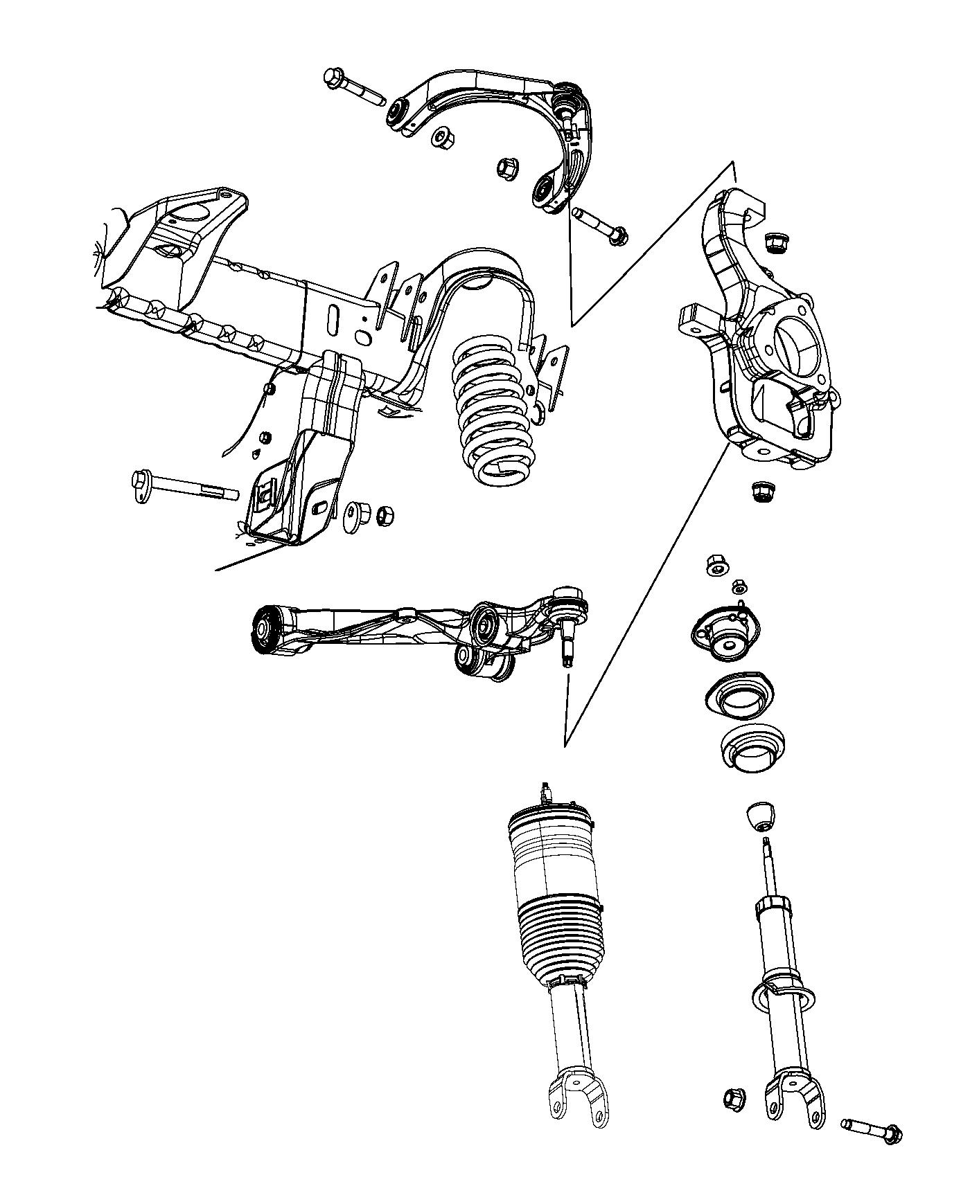 Diagram Suspension, Front, DS 6. for your Ram 1500  