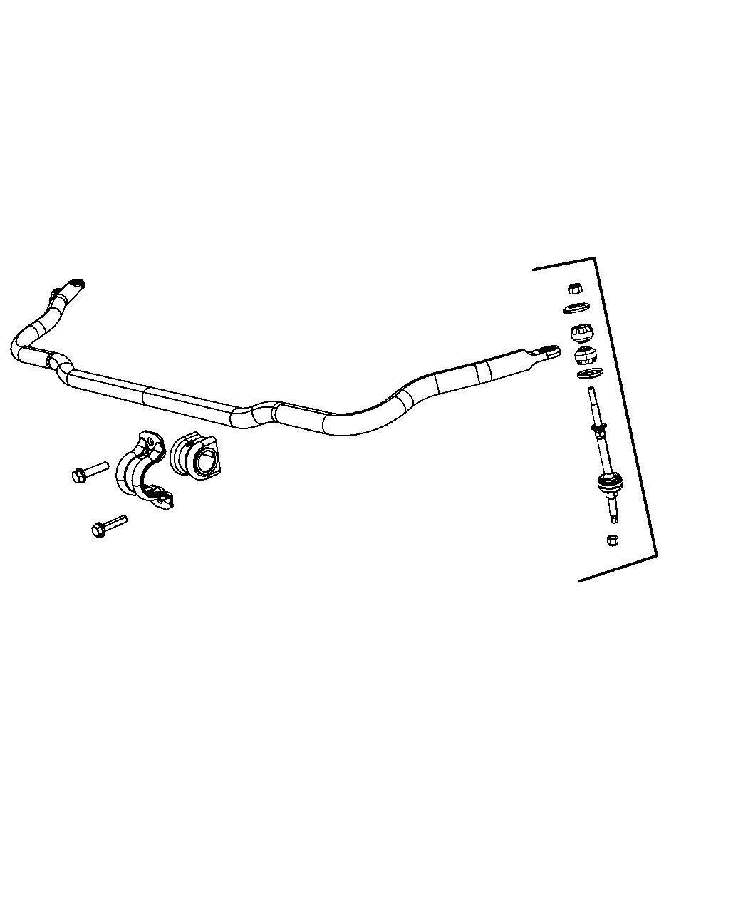 Diagram Stabilizer Bar, Front. for your 2013 Ram 1500 4.7L V8 4X4 SLT CREW CAB 