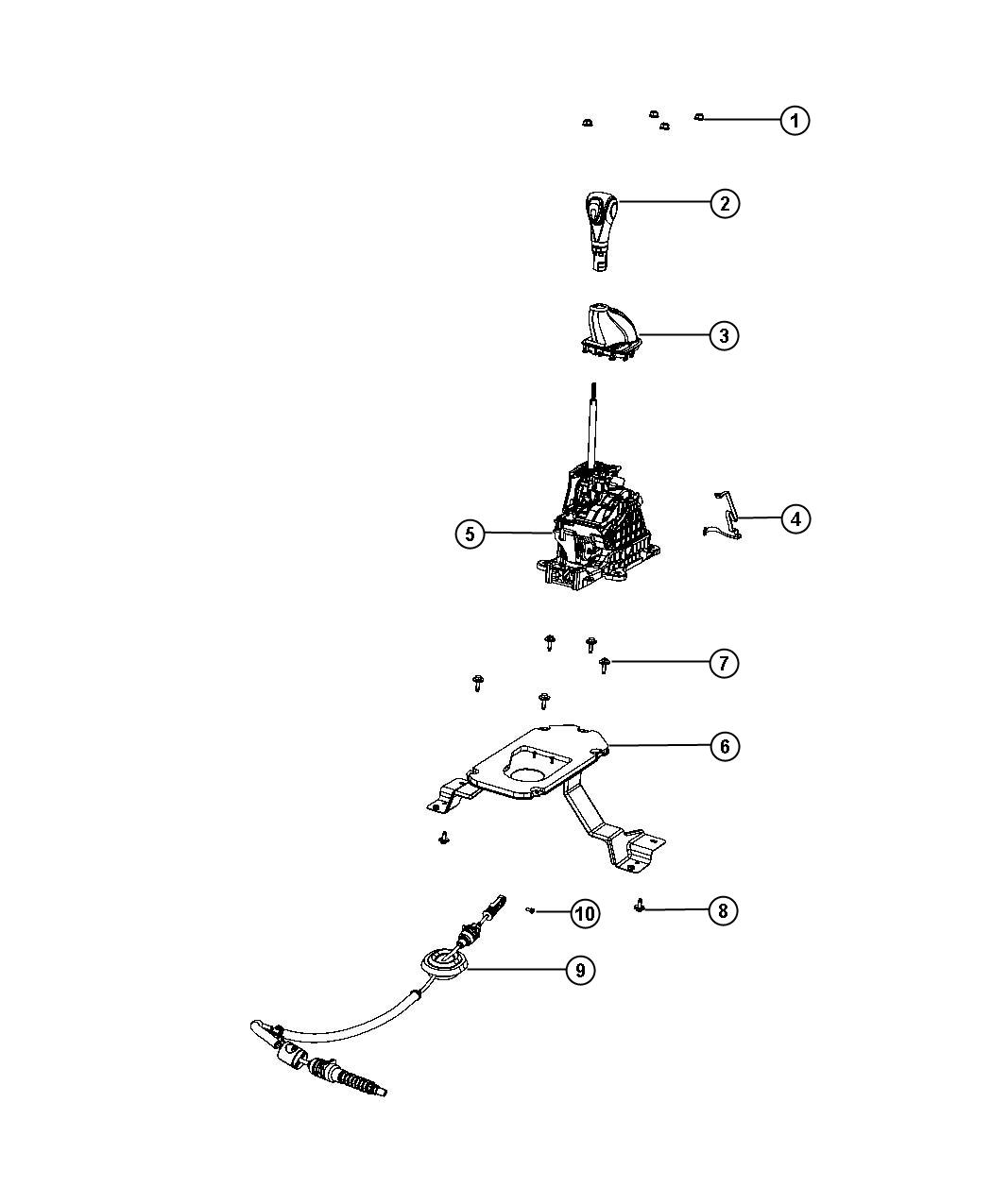 Diagram Gearshift controls. for your Dodge Dart  