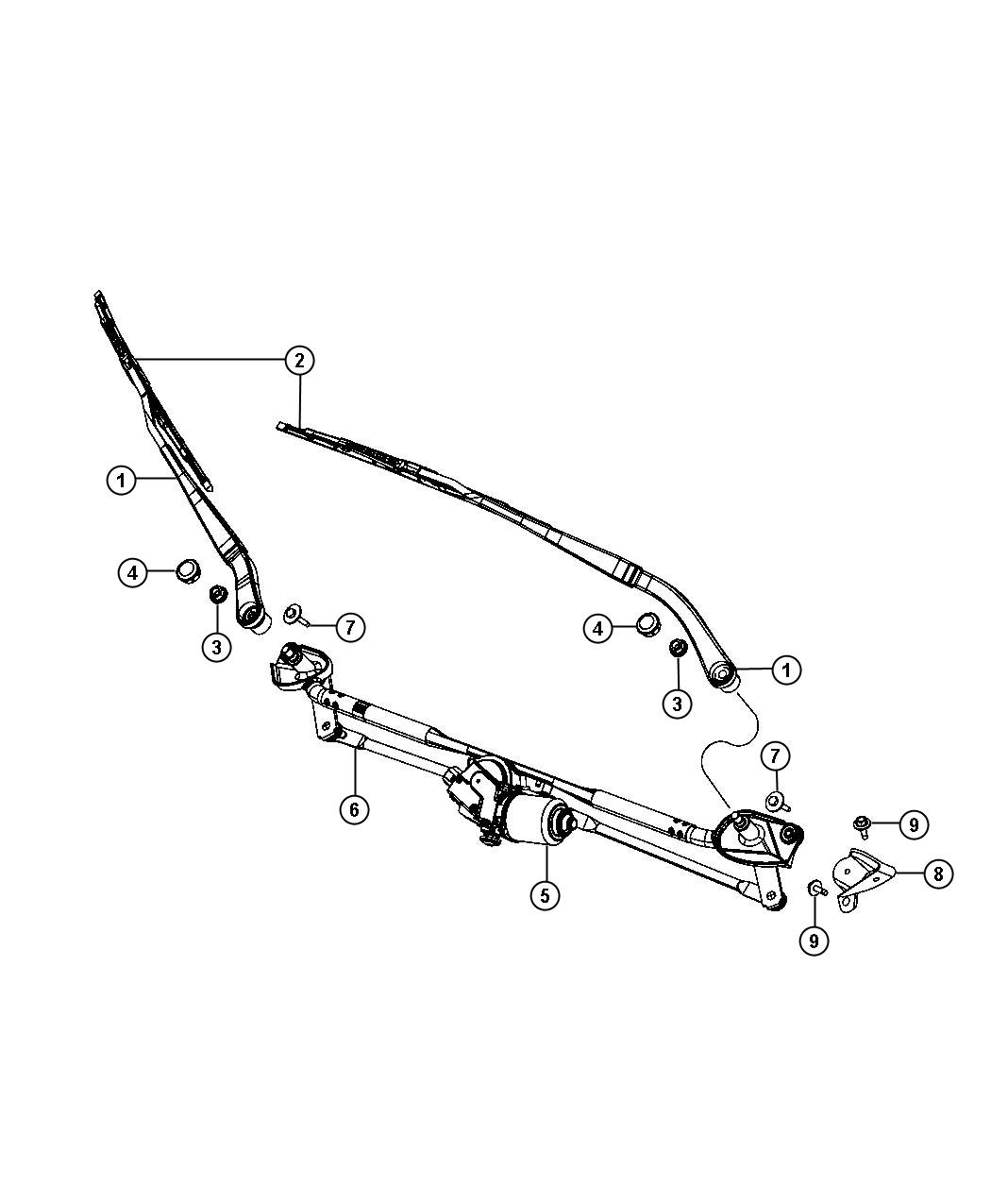 Front Wiper System. Diagram