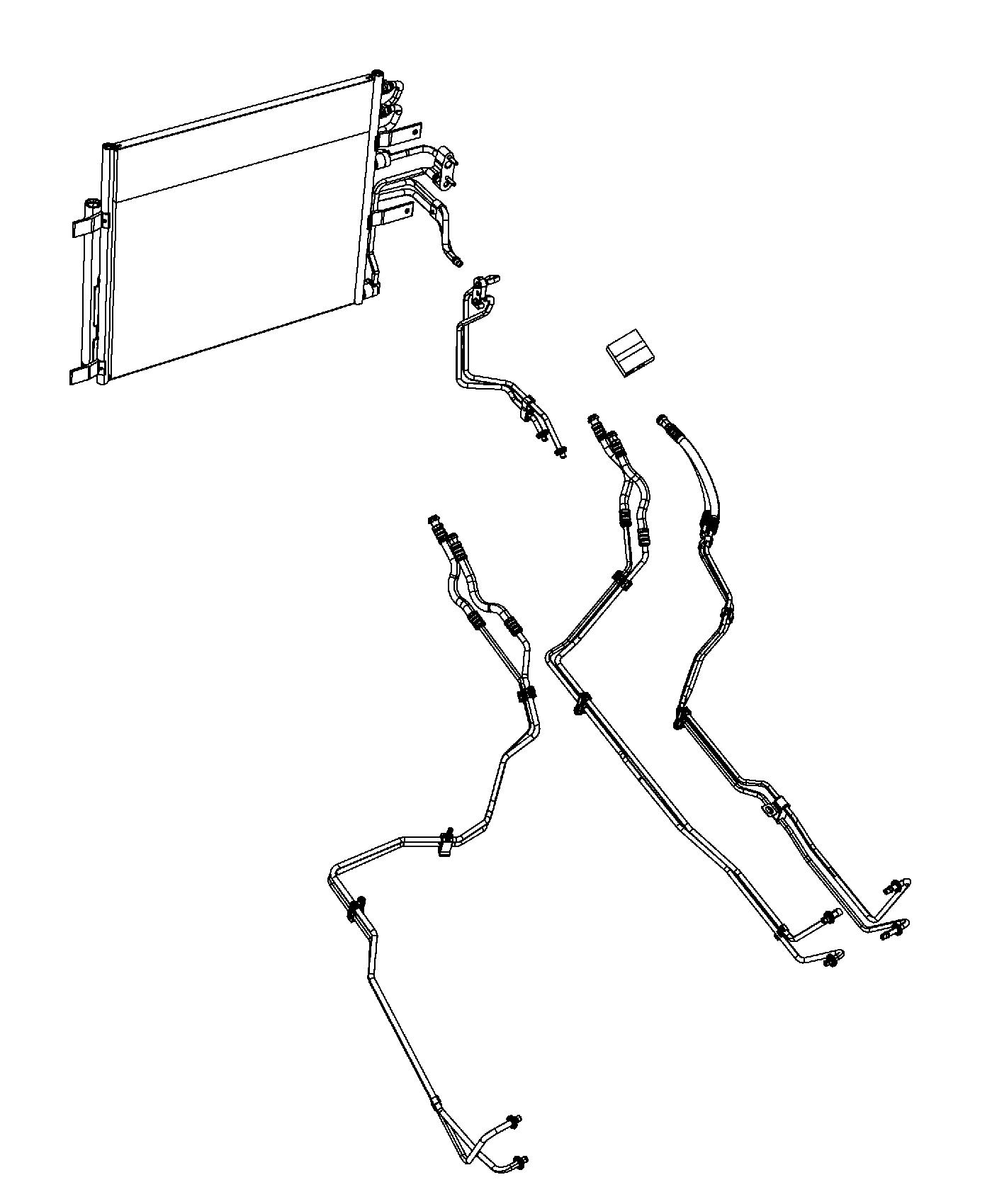 Transmission Oil Cooler and Lines. Diagram