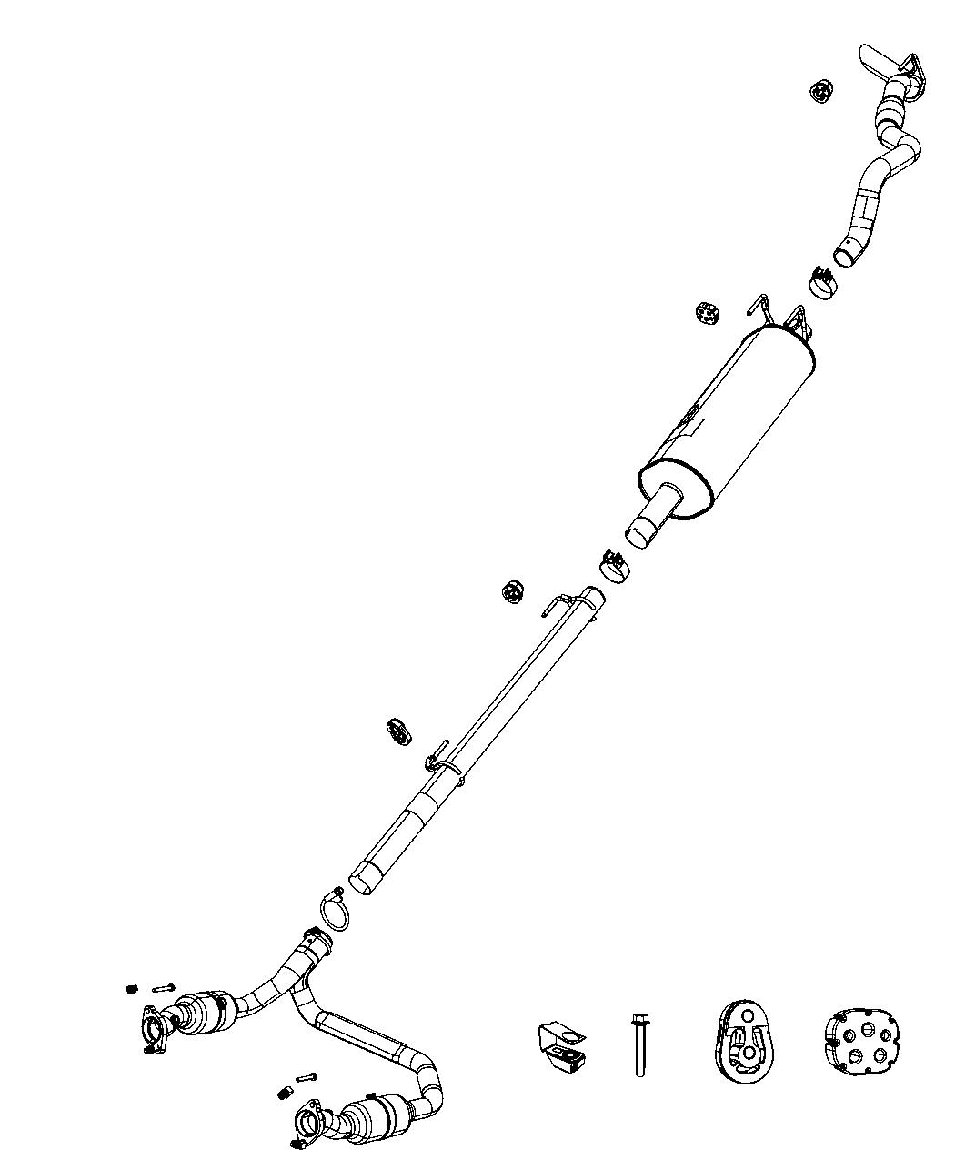 Diagram Exhaust System. for your 2012 Dodge Grand Caravan   