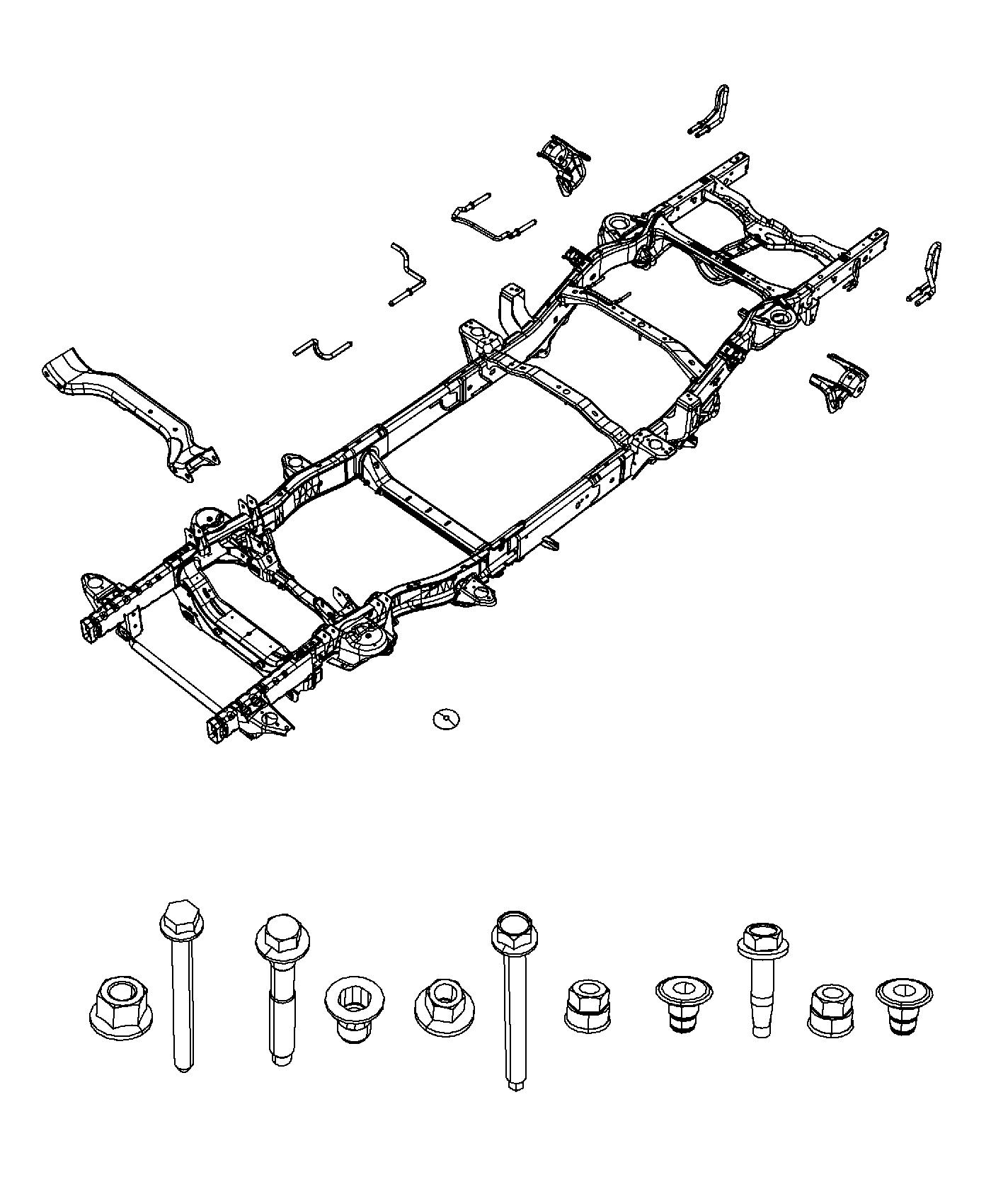 Diagram Frame, Complete, 120.5 Inch Wheel Base. for your 2009 Ram 1500   